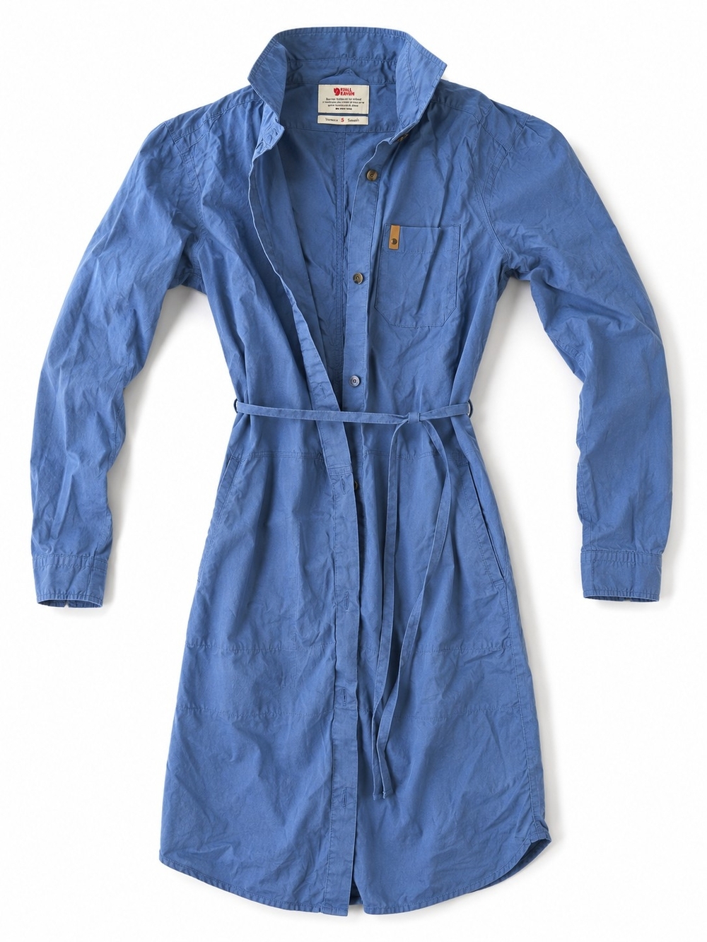 Fjallraven Blue Button-Front Shirt Dress